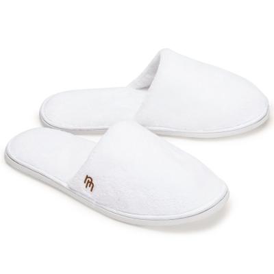 China Indoor Home Outdoor Beach UG Velvet Spa supply OEM Disposable white Spa Slippers Wholesale Bulk Soft Cotton Luxury Slipper High quality Hotel Slippers for sale