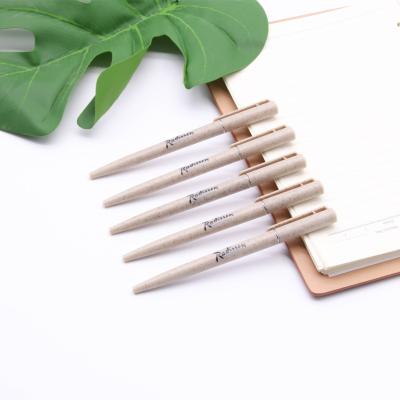 China Exquisite High Quality Metal Radisson High Quality Eco-firendly pen Wholesale Wheat straw Pen Degradable Biodegradable Ballpoint Pen for sale