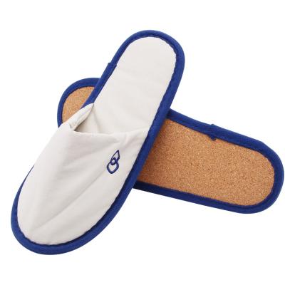 China 5 Stars  Hotel Disposable Slipper Sofitel Hotel Embroidery Custom Cotton Biodegradable Luxury Hotel Slippers  Eco-friendly Hotel Slipper for sale