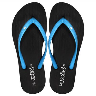 China Fashion Trend UG blue simple custom logo flexible flip flops shower beach slippers OEM non-slip bottoming custom logo flip flops for bathroom for sale