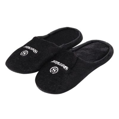 China Morden Luxury UG Disposablecruise Ship Slipper Hotel Spa Indoor GuestRroom Embroidered Personified Logo Wholesale Hotel Slipper for sale