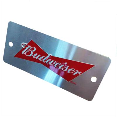 China Europe and Eastern Custom Metal Nameplate Mirror Embossing Engraving Brushed Stainless Steel Metal Aluminum Nameplate Stamped Nameplate for sale