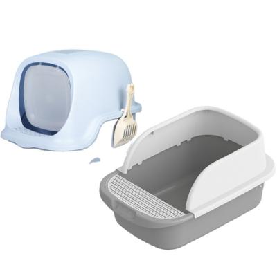 China Pet Clean Products Cat Litter Tray Toilet Cat Plastic Bin Stocked Cat Sand Box for sale