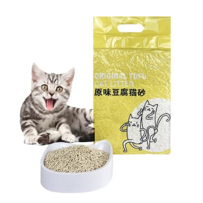 China Viable Hot Selling Pet Product Viable Flushable Cat Sand Litter Clumping Tofu Cat Litter for sale