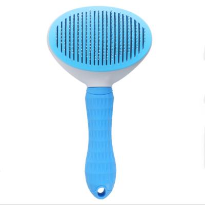 China Pet Tool Self Cleaning Slicker Stocked Cleaning Brush for Dogs and Cats Removes Loose Undercoat for sale