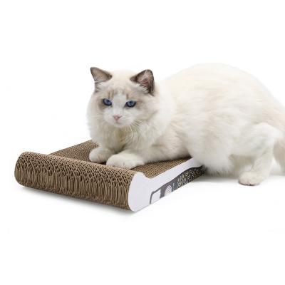 China Cat Scratcher Pet Toys Corrugated Custom Made Hot Selling Viable Paw Board Catnip Scratching Pad for sale