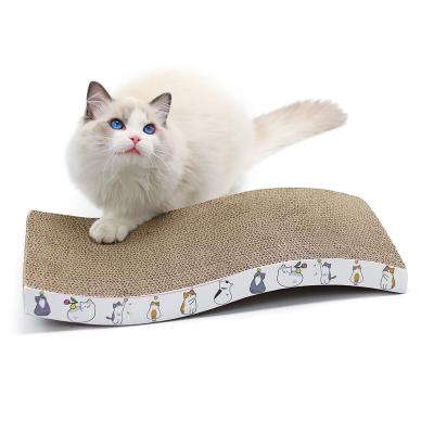 China Custom Cat Scratch Pad With Catnip Scratching Textures Design Durable Cat Scratcher Cardboard for sale