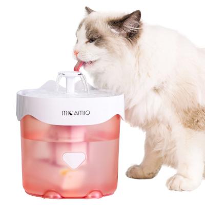 China New Pet Water Dispenser 1.4L Automatic Dog Water Bowl Drinking Station With Led Light Automatic Cat Fountain for sale