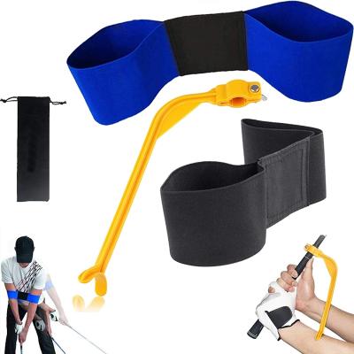 China High Quality Hand Made Golf Swing Training Aid Portable Custom Logo Golf Training Aids Elastic Band Posture Trainer Golf Practice for sale