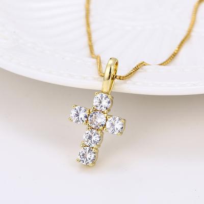 China Sterling Silver Cross Pendant Necklace Hip Hop Chain Necklace Hip Hop Jewelry for sale