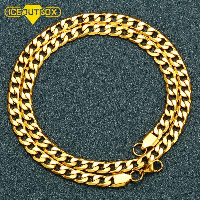 China Hiphop 6mm New High Quality Hiphop Gold Plated Stainless Steel Chains Fashion Mental Necklace for sale