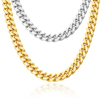 China 2021 new Hiphop fashion punk stainless steel gold silver plated cheap fashion heavy hitter chain for sale