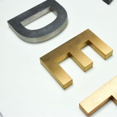 China Custom Outdoor Buildings Wall Store Logo Mirror Polished Stainless Steel Letters Cut Solid Metal Letters for sale