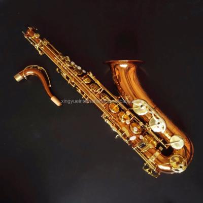 China Professional electrophoresis tenor saxophone / coffe gold saxophone dark gold saxophone for sale