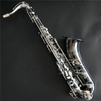 China Black Nickel Double Arms With High Head Black Silver Body Keys F# Chinese Professional Tenor Saxophone for sale