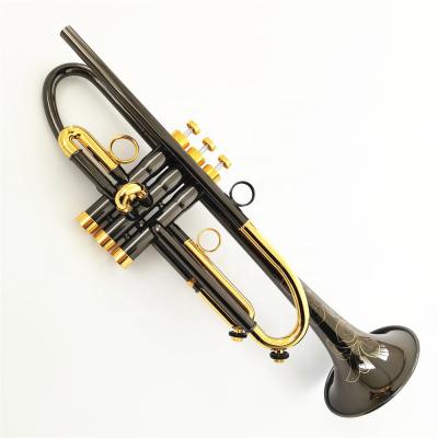 China Saturn Back Black Reverse Water Leadpipe Trumpet Good Nickel Main Professional Trumpet for sale