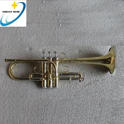 China China factory gold lacquer eb trumpet gold lacquer trumpet professional level musical instruments for sale