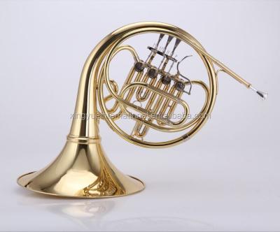 China Gold Lacquer Professional 4 Key French Horn Musical Instruments for sale