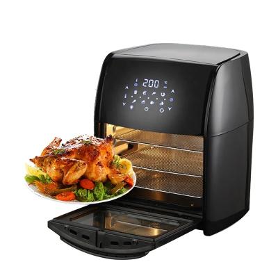 China Household Visible Electric Touch Screen Digital 10L 1800w Square Air Cooker Deep Fryer with Rotisserie for sale