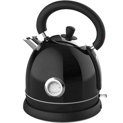 China 360 Home Appliances 1.8L Degree Retro Rose Black White Black Rotation Stainless Steel Electric Water Kettle for sale