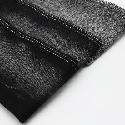 China Good Breathable Black Stretch Woven Spandex Polyester Fabric For Jeans Men for sale