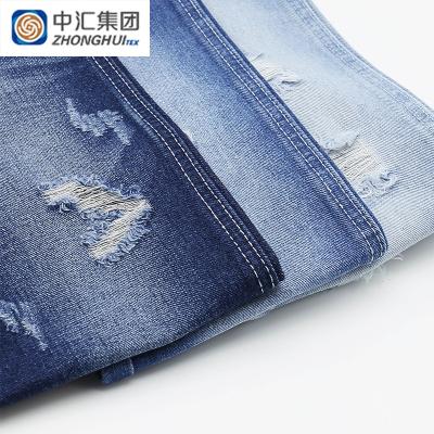 China Breathable 11oz Cotton Viscose Polyester Indigo Heavy Jeans Fabric Denim Supplier for sale