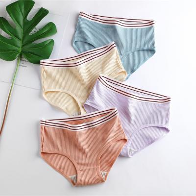 China 2020 Breathable Classic Style Lady Threaded Briefs Women Panties Underwear Breathable Cotton For Wholesale for sale