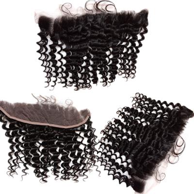 China EVERY ONE 100% Transparent Frontal Raw Hair Closure 100% Human Hair Frontal Wholesale Natural Seller Hair Cuticle Aligned Unprocessed Hair for sale