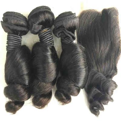 China Kinky Curly Hair 3 Bundles With Closure Peruvian Hair Bundles With Closure Grade 10a Best Brazilian Virgin Hair With Closure for sale