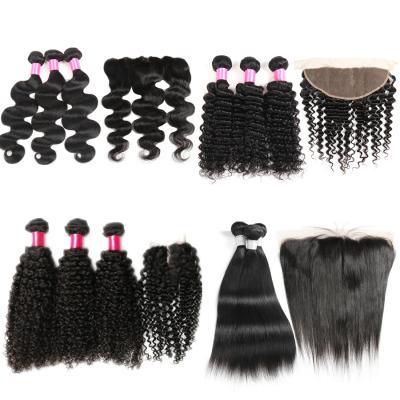 China ALL Bundles Virgin Hair With Headbands, Brazil Hair Bundles With Lace Closure, 360 Mink Hair Bundles With HD Lace Frontal Closure for sale