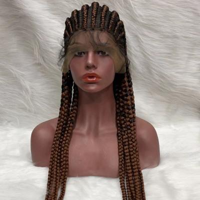 China Full Lace 250 Density High Ponytail Wave Heat Resistant Synthetic Wigs Regular Afro Transparent Synthetic Braided Wig Full Lace Wigs for sale