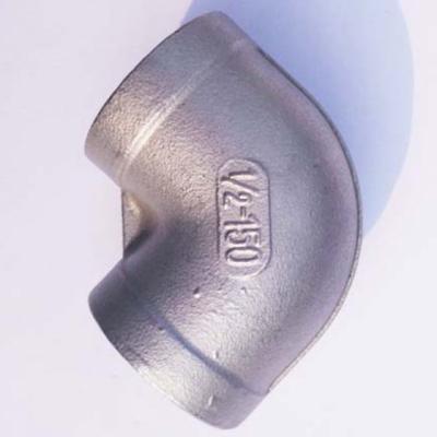 China Pipe Fittings Precision Casting Stainless Steel Thread 304 316 Equal Internal Diameter 90 Degree Elbow for sale