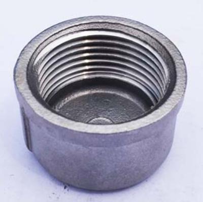 China Pipe Fittings Internal Thread Round Cap 304SS 316SS Round Cap Precision Casting Stainless Steel Round Cap for sale