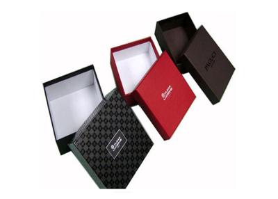 China Small Square Black / red Recycled Paper Boxes packaging Tie / Necktie for sale