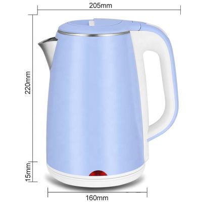 China 360 Degree Rotation Low Double Premium Electric Kettle Wall Hot Water Boiler Fast Boiling Quiet Boil and Cordless Touch Tea Kettle Cool Copper for sale