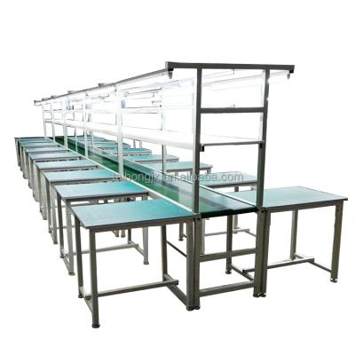 China Fire Resistant Factory Customized Anti-Static LED Light Parts Electronic Products TV Workbench Automatic Mesh Belt Conveyor Assembly Line for sale