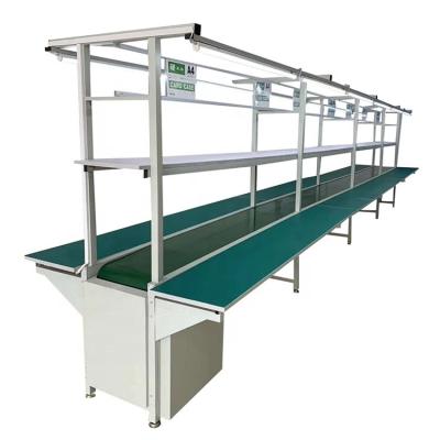 China Stainless Steel or Iron or Aluminumble Factory Customized LED Bulb Assembly Line with Belt Conveyor and PVC Workstation for sale