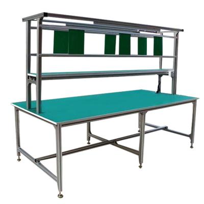 China Building Material Shops Heavy Duty Workbench Production Line Anti-static Workbench Assembly Line Operation Table Assembly Table Workbench Packing Table for sale