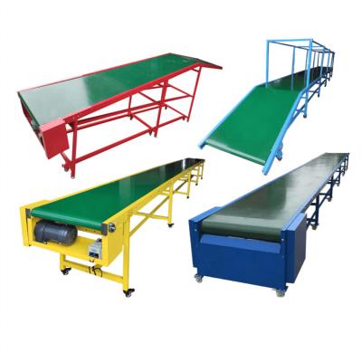 China Factory Wholesale Heat Resistant Customized PVC Stainless Steel Belt Conveyor Food Variable Speed ​​Green Flat High Speed ​​Belt for sale