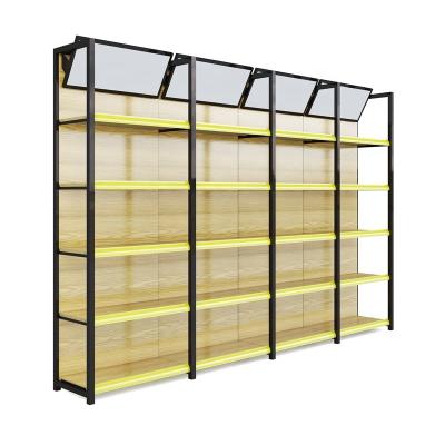 China 5 Layers Single Side Supermarket Shelf Factory Price Double Side / Single Side Supermarket Shelving Steel Shelves Supermarket Rack Display for sale