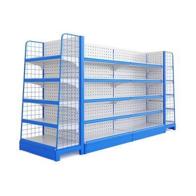 China Best Price Single Sided Grocery Shelf Pharmacy Snack Shop Shelf Gondola Shelving For Display Rack for sale