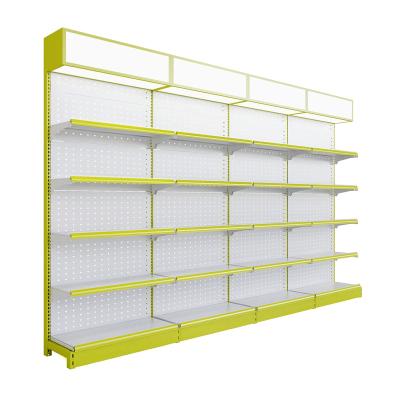 China Single Sided Recommend Supermarket Shelves Grocery Display Rack Racks Heavy Duty Metal Shelves for sale