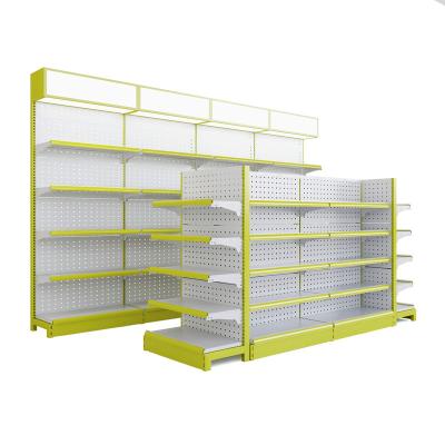 China Best Selling Single Sided Dividers Racks Supermarket With Strong Supermarket Gondola Shelves Store for sale