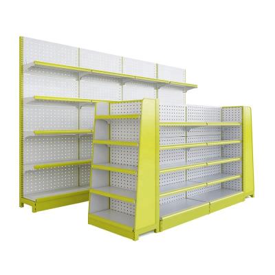 China Single Sided Factory Gondola Store Shelf Supermarket Shelf Display Stand Pharmacy Shelving Wholesale for sale