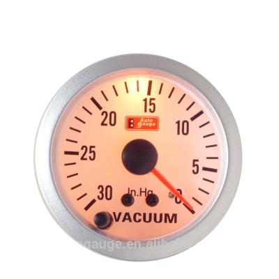 China 52 Mm 7 LED Light Vehicle Plastic Auto Gauge Vacuum Meter for sale