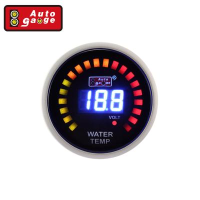 China 52mm Water Temperature Gauge Volt Gauge Function LED Display Included Smoked Lens 52mm Digital LCD Blue for sale