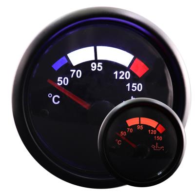 China Universal Analog Car 52mm Oil Temperature Gauge With Sensor For Car for sale