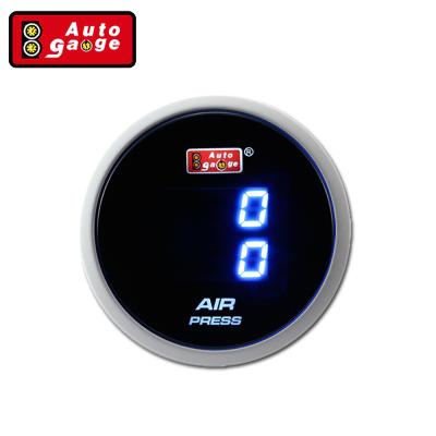 China Dual Automotive Air Pressure Gauge 52 Mm Black Van Monitoring Air Press Meter for sale