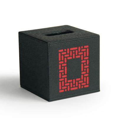 China Eco-freindly decorative leather tissue box design, car tissue box holder for sale