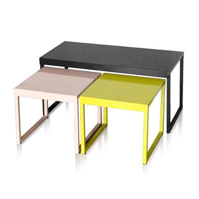 China Fashion Design Adjustable Metal Square Coffee Table Side Table(Height) for sale